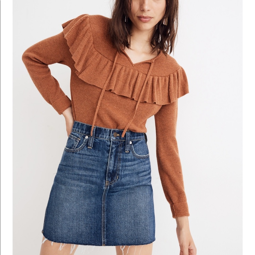 Madewell Rigid Denim Straight Mini Skirt